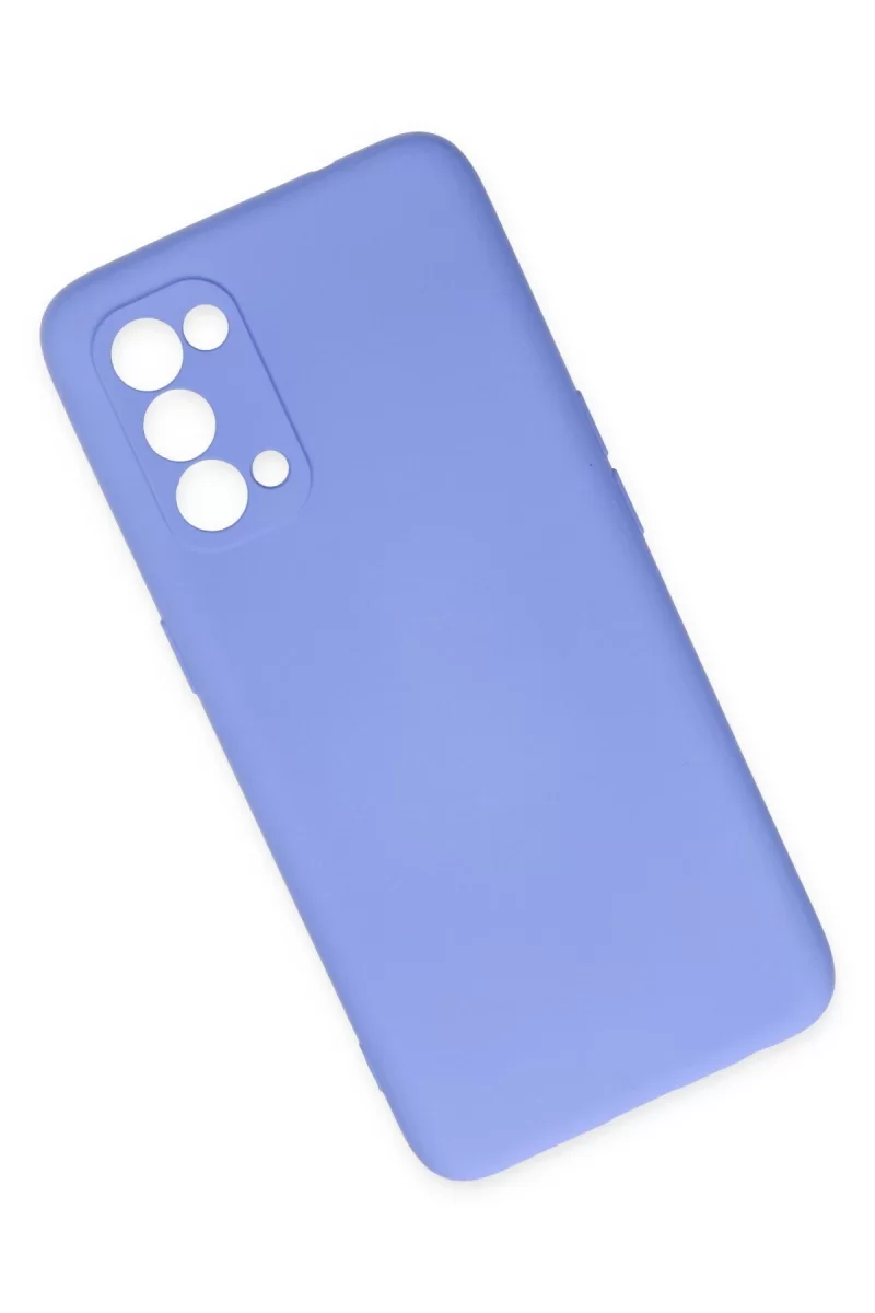 Newface Oppo Reno 5 Kılıf Nano içi Kadife Silikon - Lila