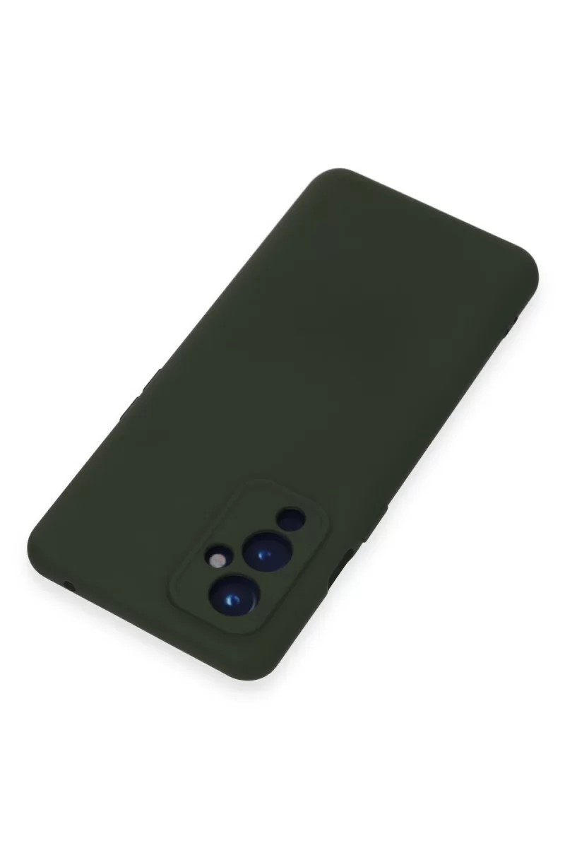 Newface One Plus 9 Kılıf Nano içi Kadife Silikon - Koyu Yeşil