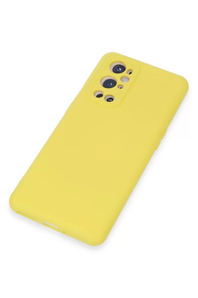 Newface One Plus 9 Pro Kılıf Nano içi Kadife Silikon - Sarı
