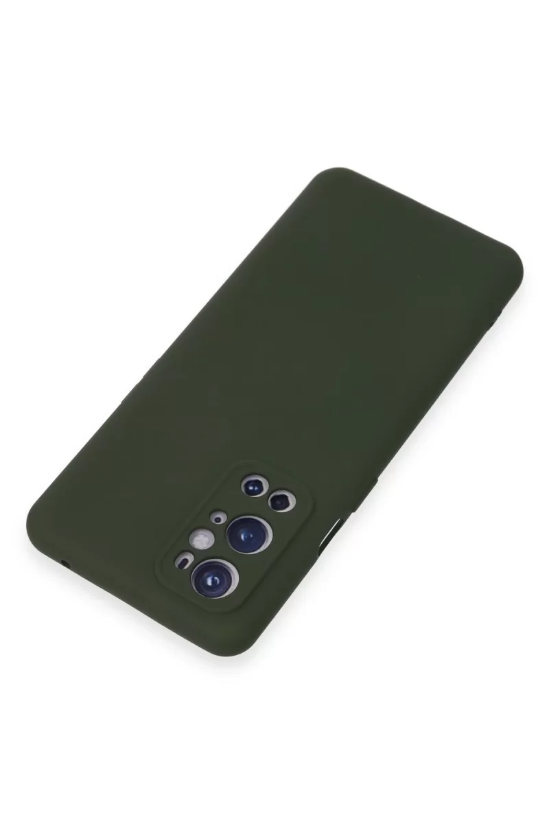 Newface One Plus 9 Pro Kılıf Nano içi Kadife Silikon - Koyu Yeşil