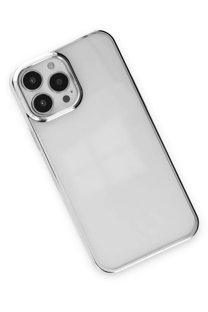 Newface iPhone 14 Pro Max Kılıf Element Silikon - Gümüş