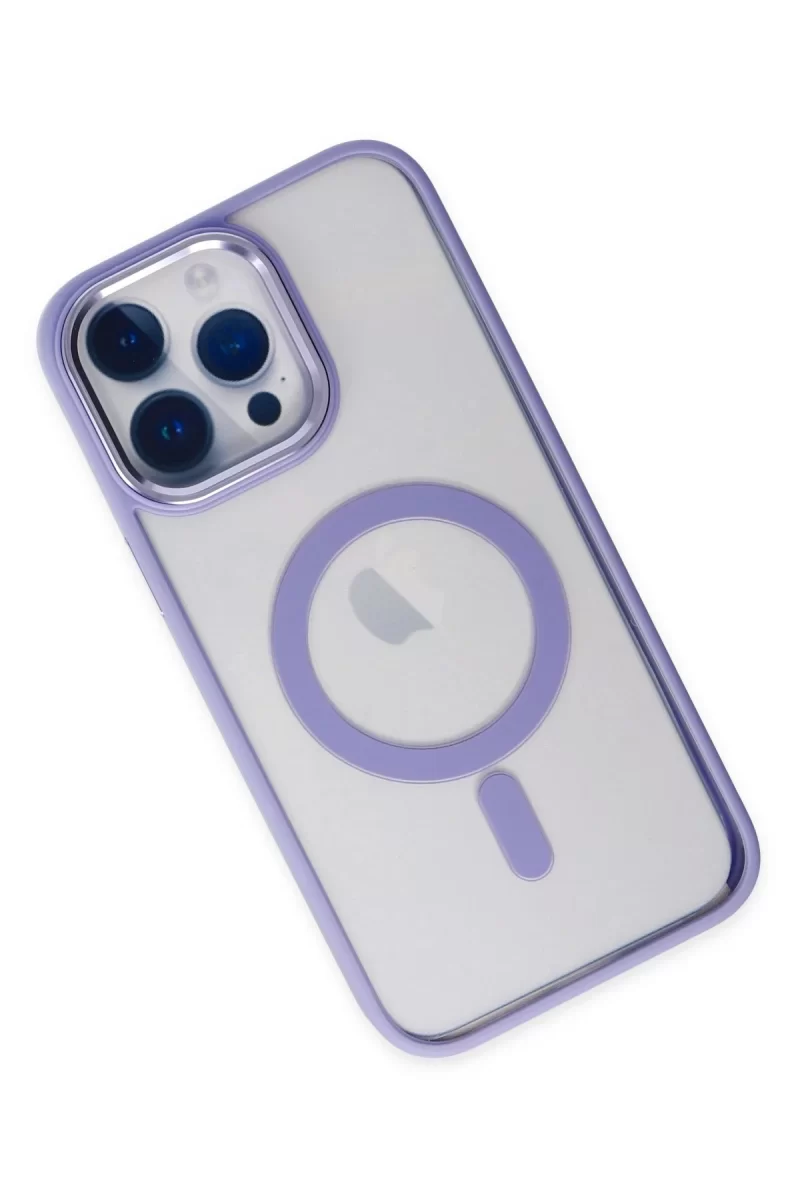 Newface iPhone 14 Pro Max Kılıf Room Magneticsafe Silikon - Lila