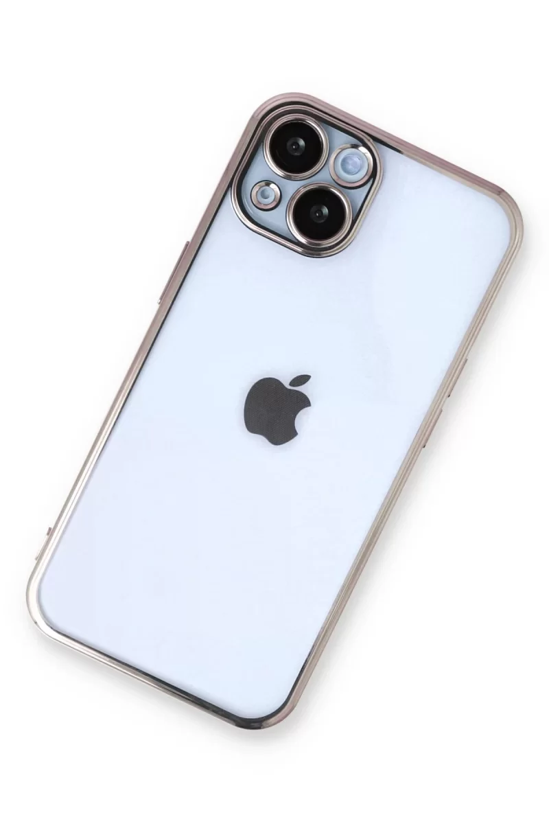 Newface iPhone 14 Kılıf Razer Lensli Silikon - Gold