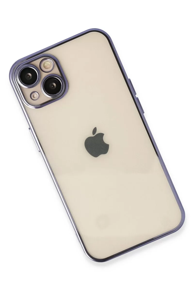 Newface iPhone 14 Kılıf Razer Lensli Silikon - Mor