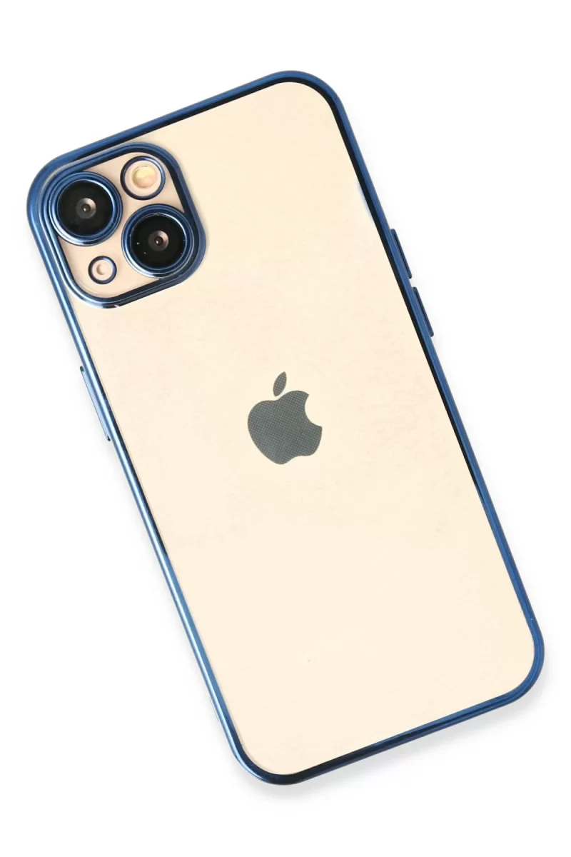 Newface iPhone 14 Plus Kılıf Razer Lensli Silikon - Açık Mavi