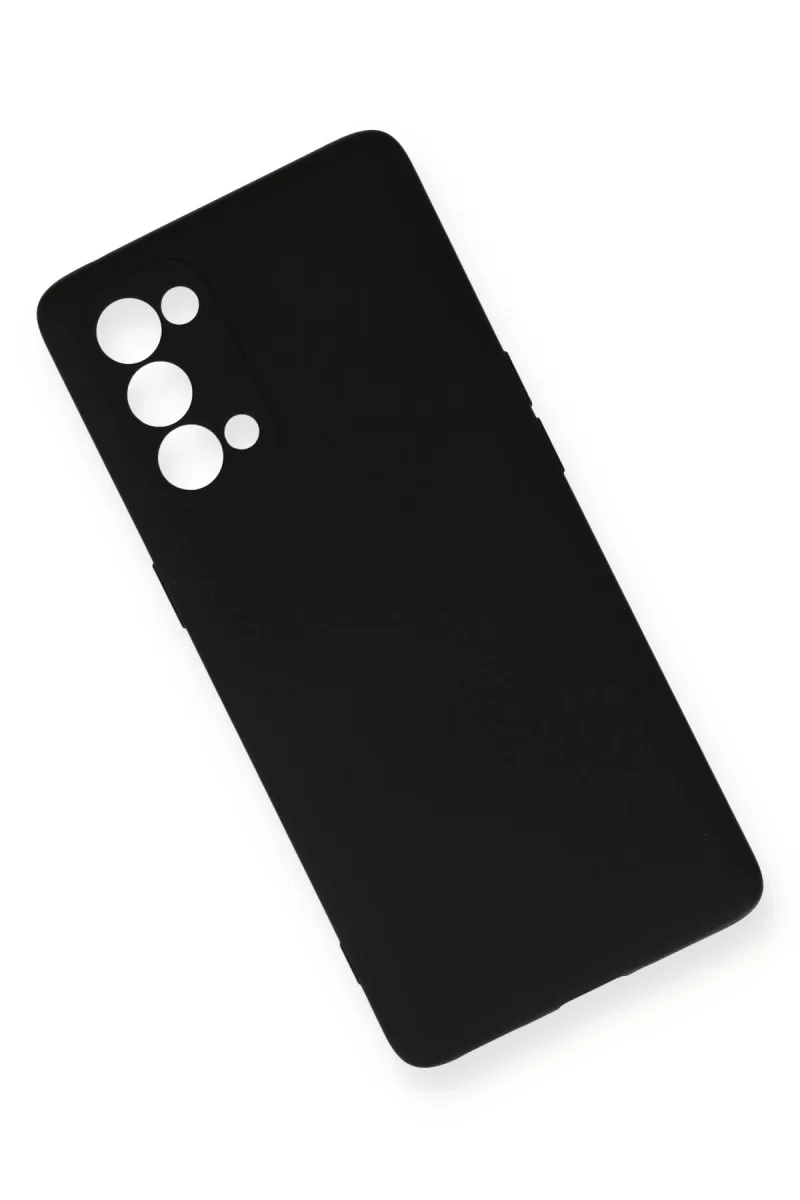 Newface Oppo Reno 5 Kılıf Nano içi Kadife Silikon - Siyah