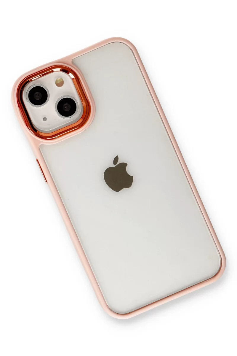 Newface iPhone 14 Plus Kılıf Dora Kapak - Pudra