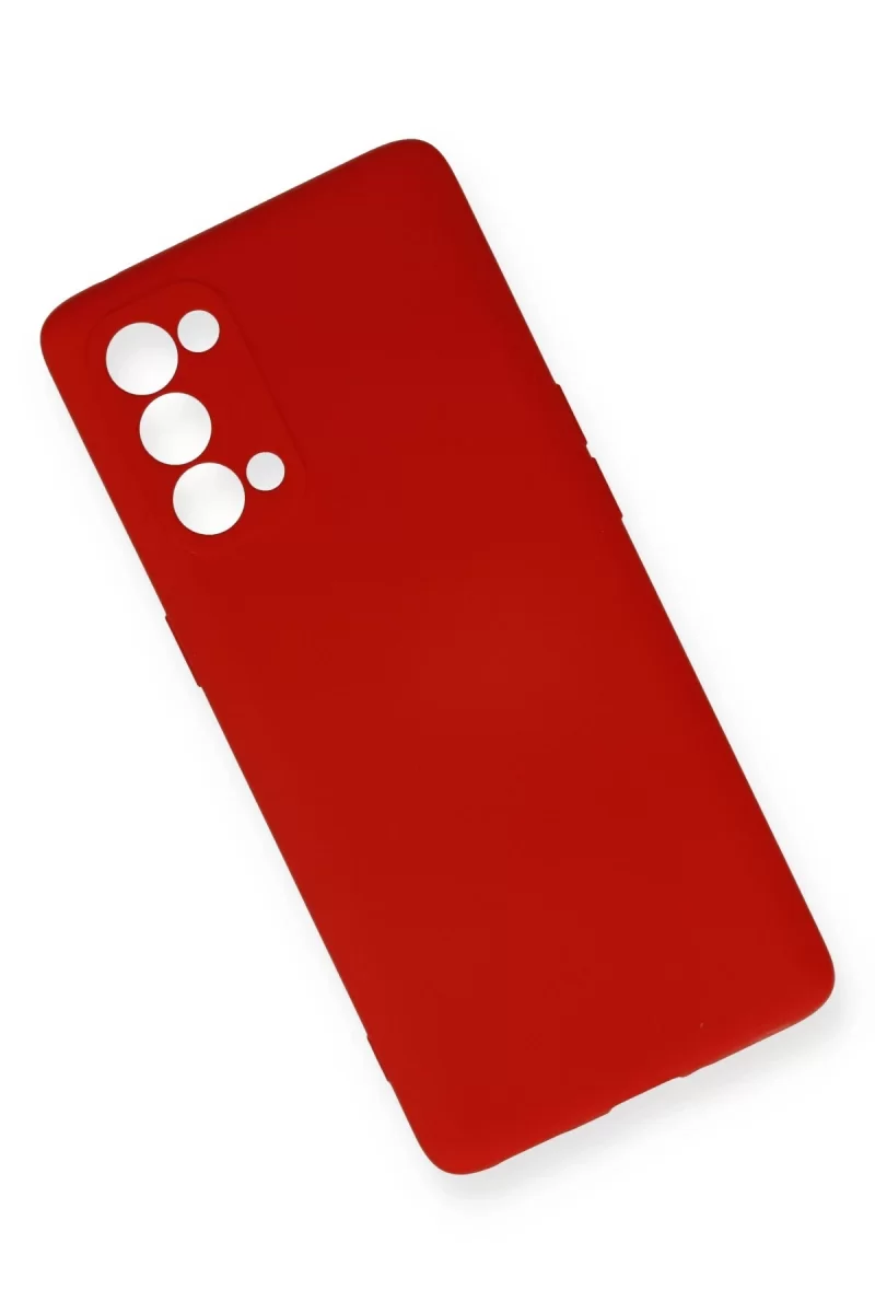 Newface Oppo Reno 5 Pro Kılıf Nano içi Kadife Silikon - Kırmızı