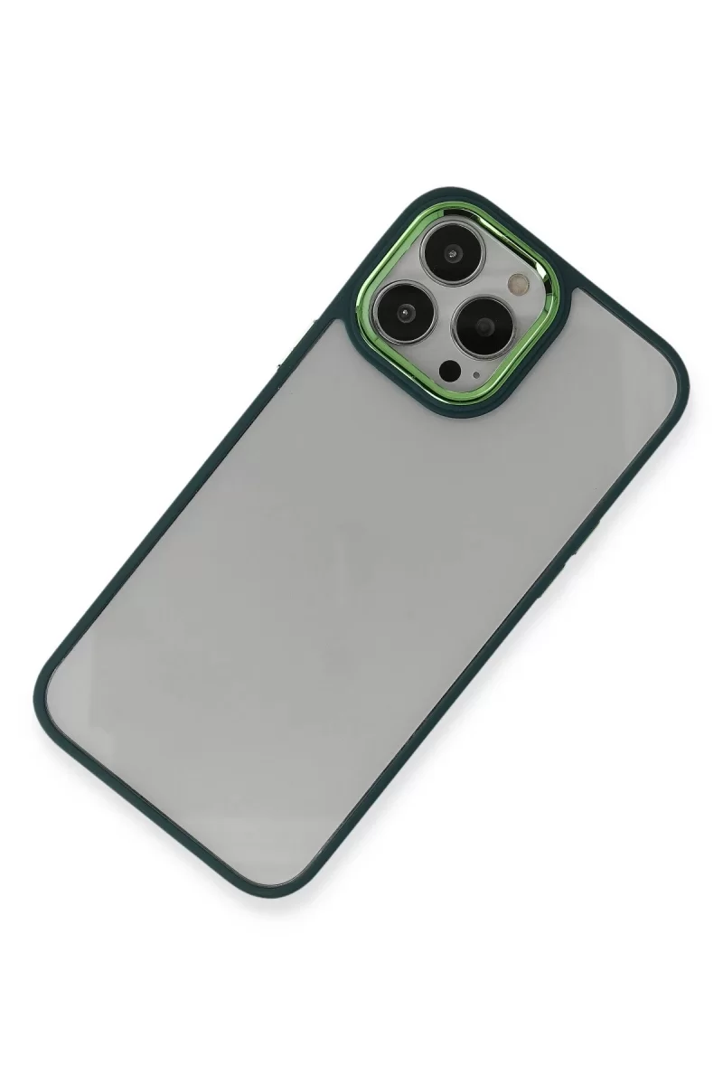 Newface iPhone 14 Pro Kılıf Dora Kapak - Haki Yeşil