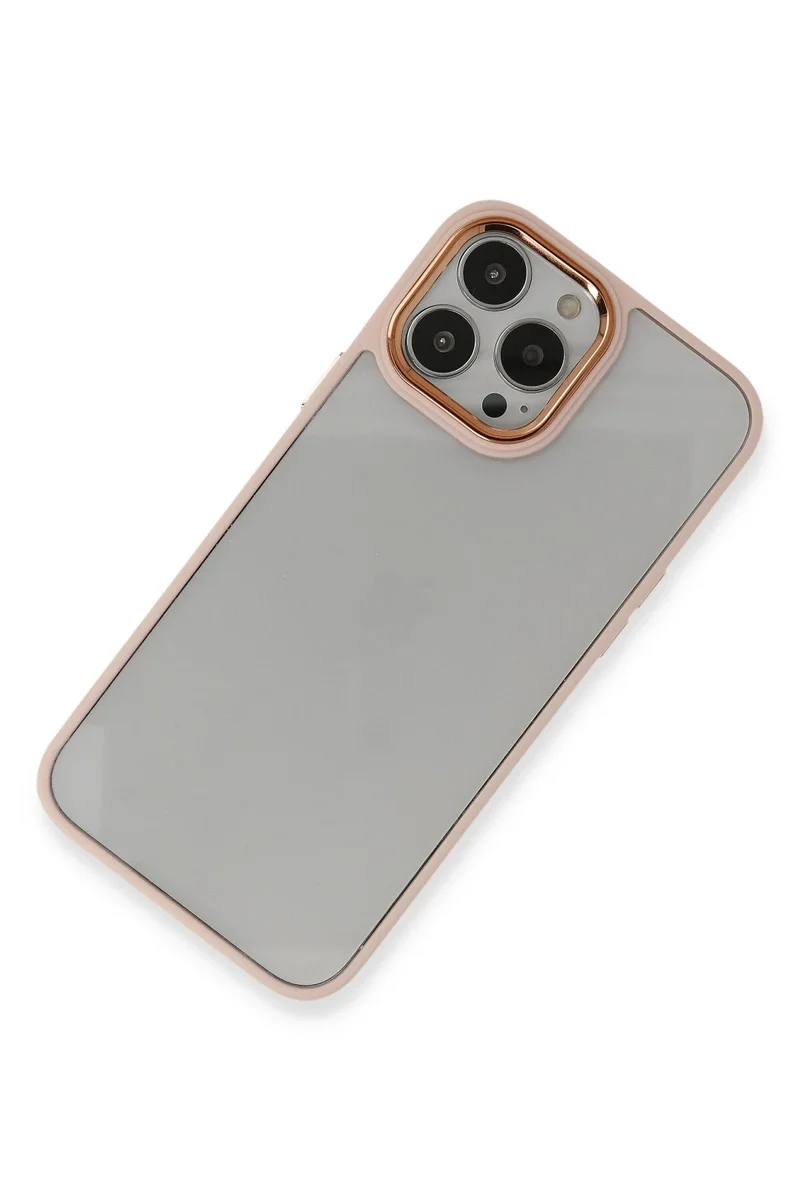 Newface iPhone 14 Pro Max Kılıf Dora Kapak - Pudra