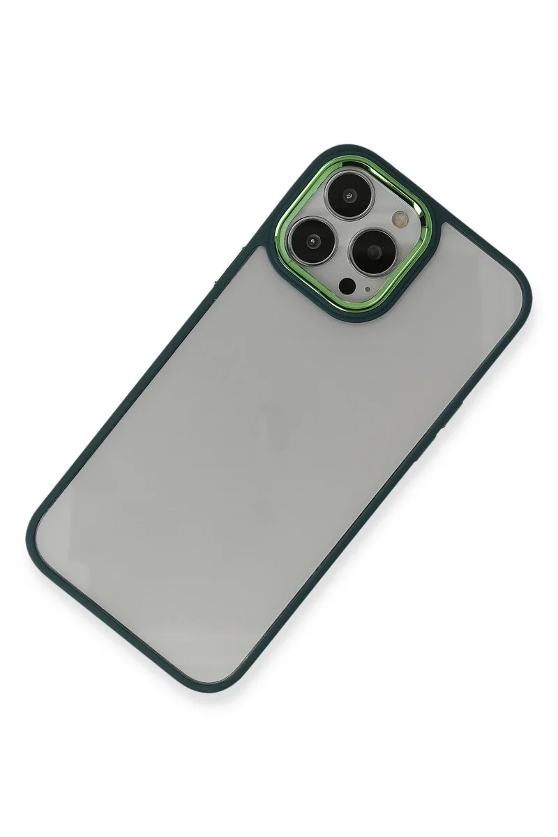 Newface iPhone 14 Pro Max Kılıf Dora Kapak - Haki Yeşil