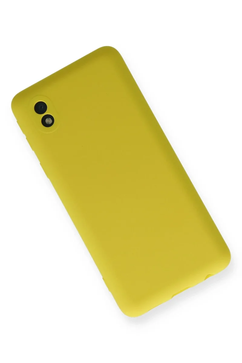Newface Samsung Galaxy A01 Core Kılıf Nano içi Kadife Silikon - Sarı