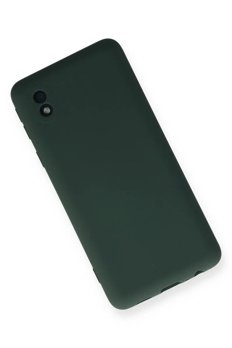 Newface Samsung Galaxy A01 Core Kılıf Nano içi Kadife Silikon - Koyu Yeşil