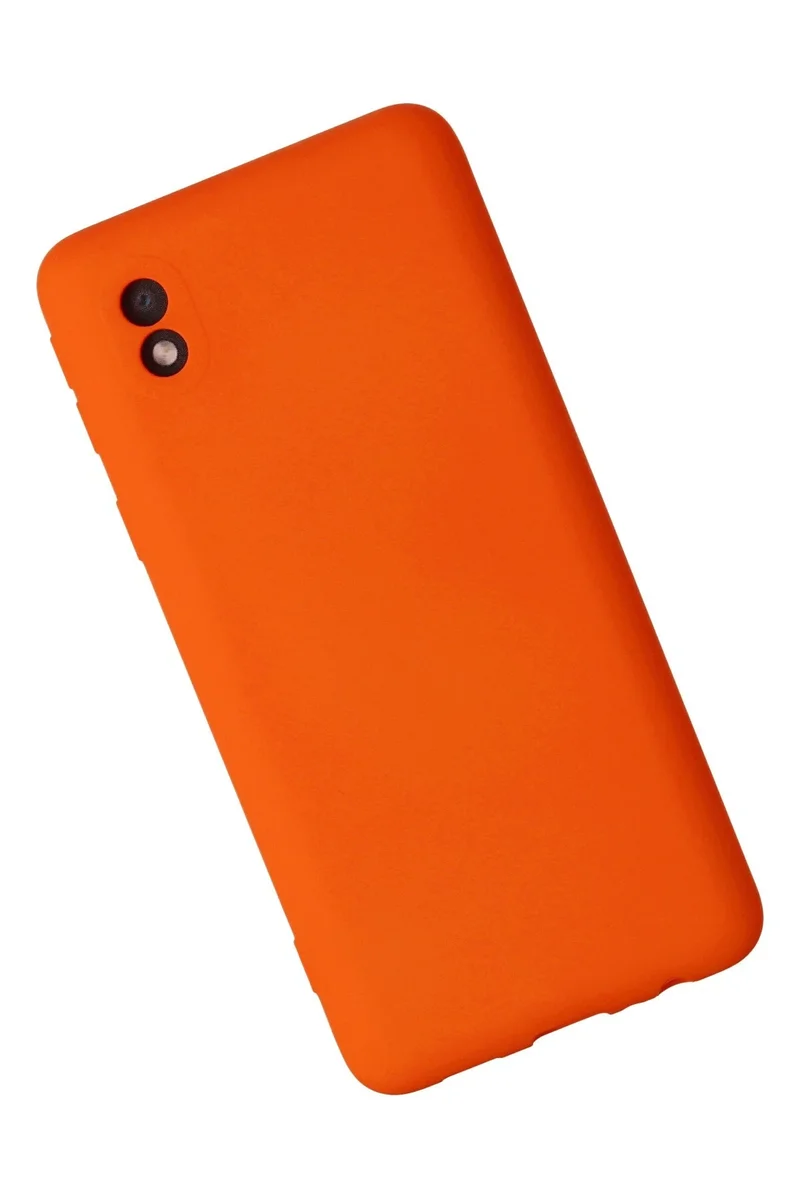 Newface Samsung Galaxy A01 Core Kılıf Nano içi Kadife Silikon - Turuncu