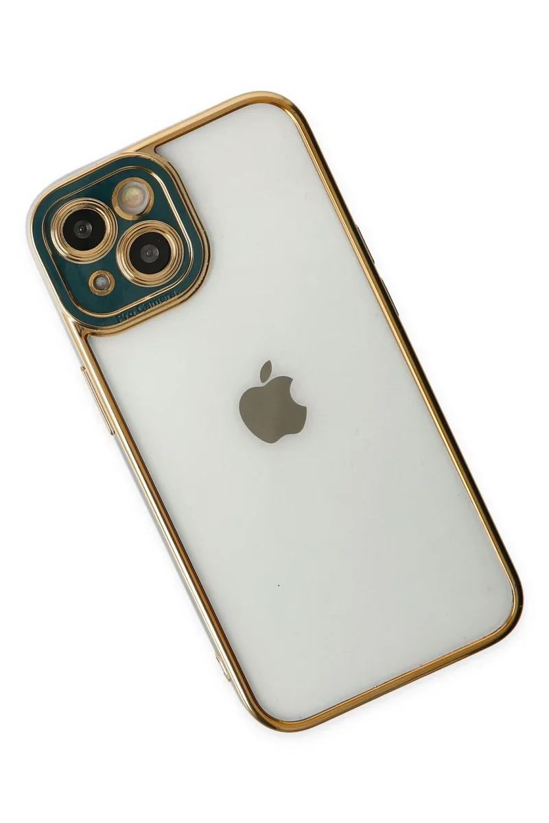 Newface iPhone 14 Plus Kılıf Liva Lens Silikon - Yeşil