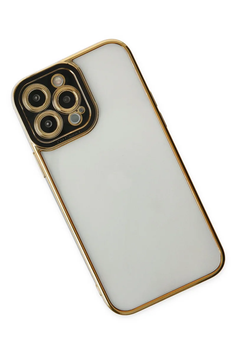 Newface iPhone 14 Pro Max Kılıf Liva Lens Silikon - Siyah