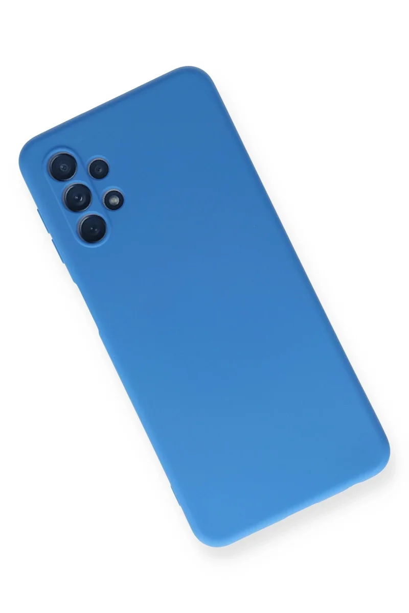 Newface Samsung Galaxy A52 Kılıf Nano içi Kadife Silikon - Mavi