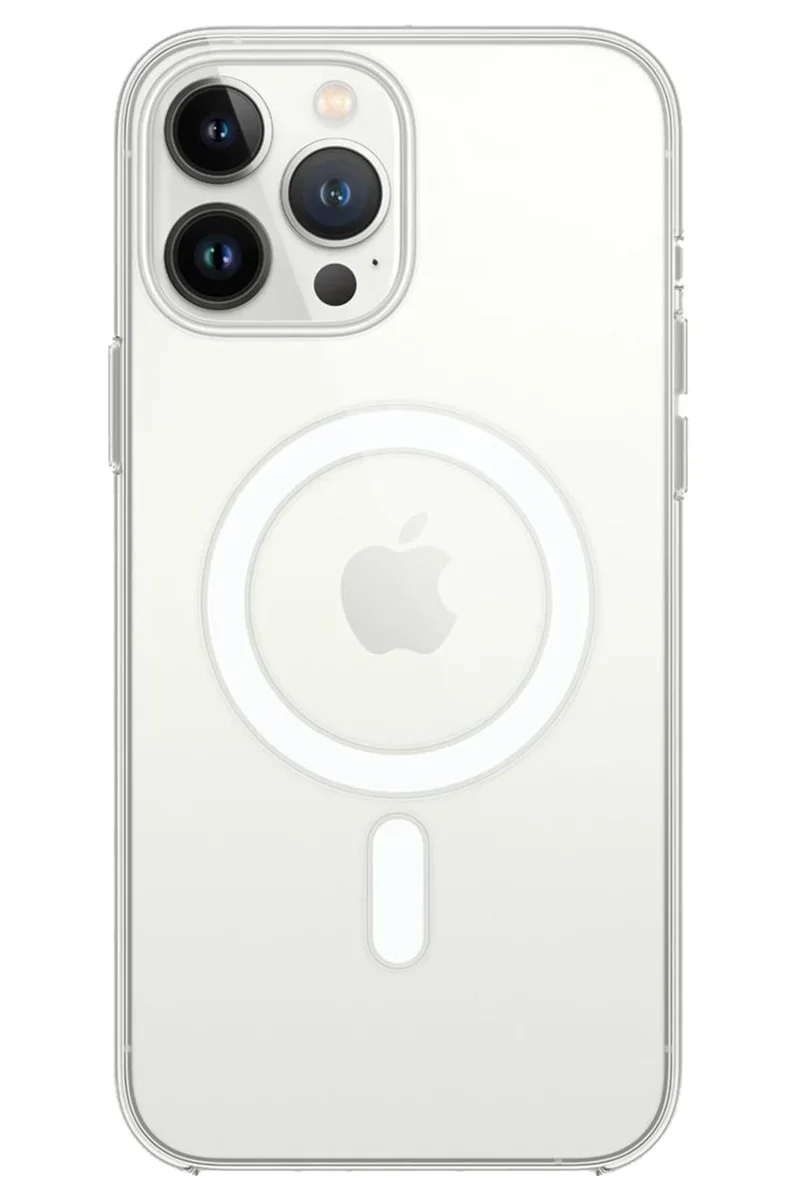 Newface iPhone 14 Pro Max Kılıf Magneticsafe Şeffaf Silikon - Şeffaf