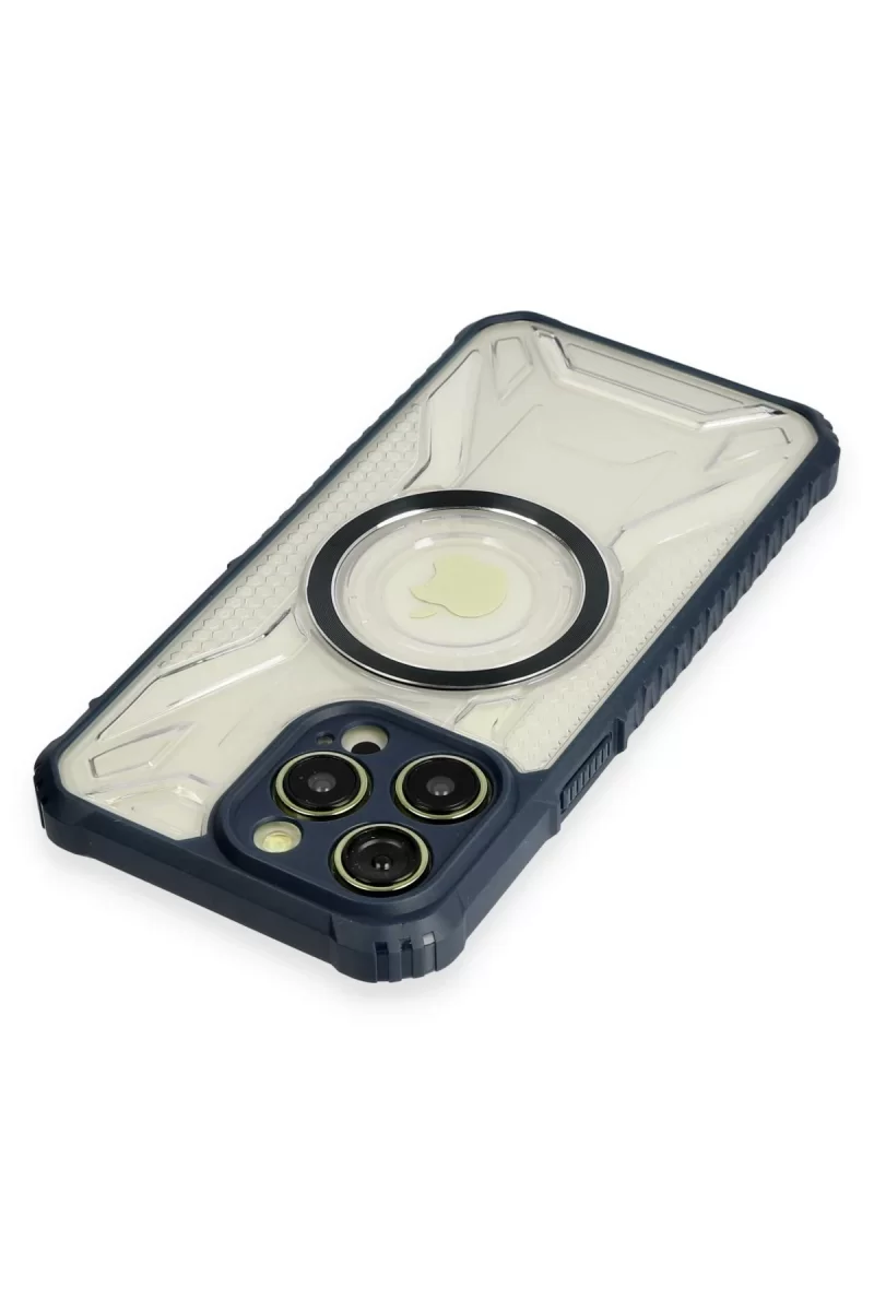 Newface iPhone 12 Pro Kılıf Prag Magneticsafe Kapak - Lacivert