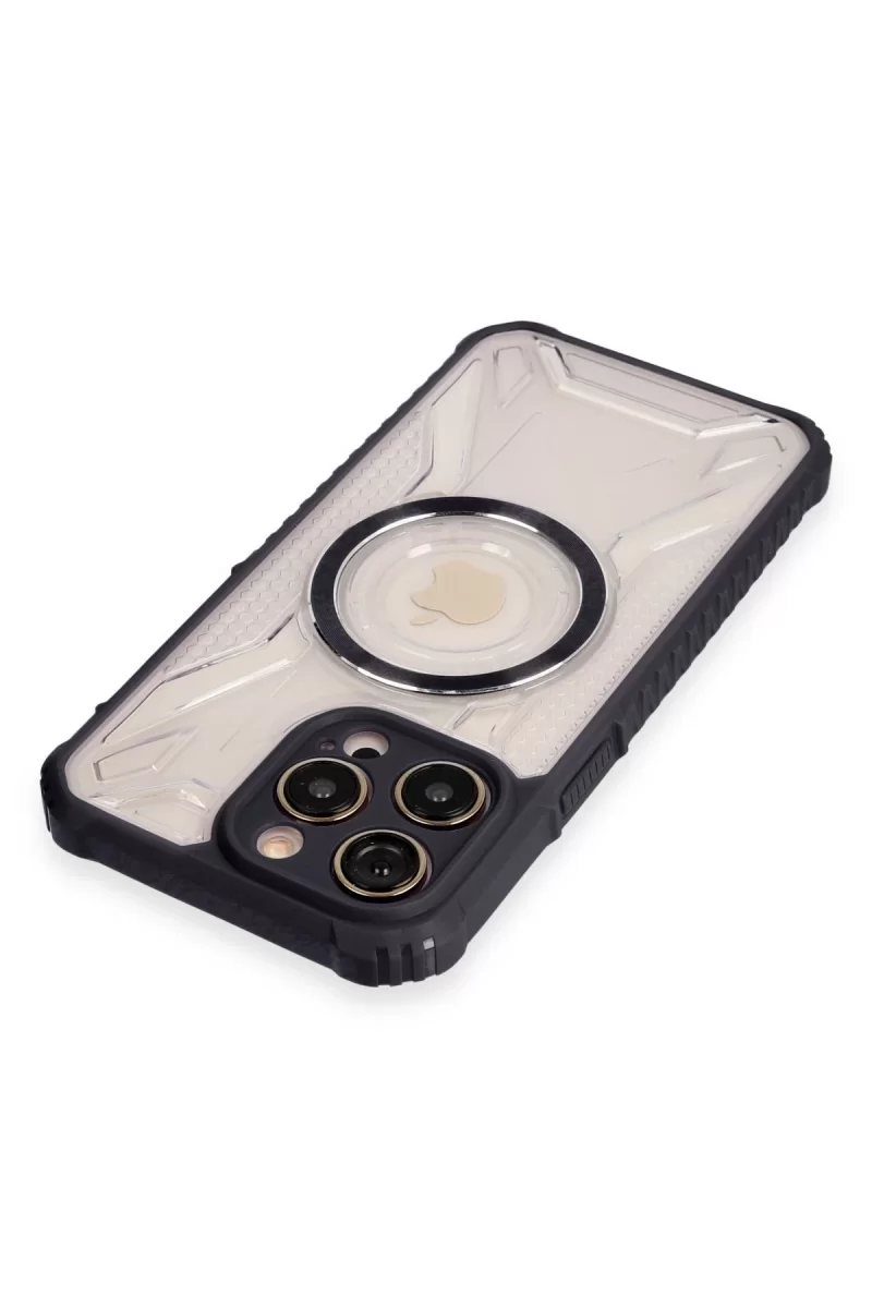 Newface iPhone 13 Pro Max Kılıf Prag Magneticsafe Kapak - Siyah
