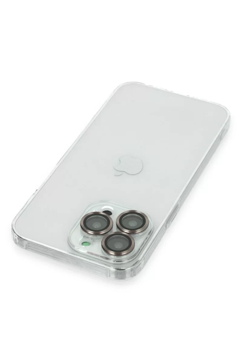 Newface iPhone 13 Pro Kılıf Luko Lens Silikon - Gold