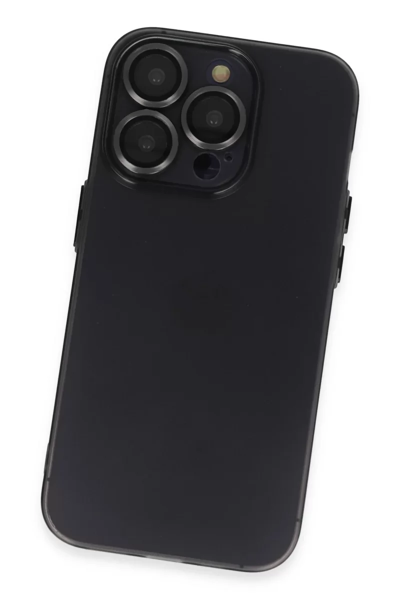 Newface iPhone 13 Pro Max Kılıf Luko Lens Silikon - Siyah