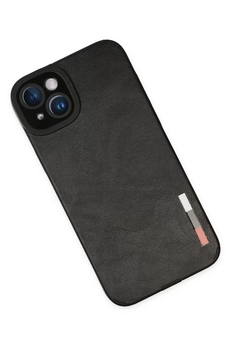 Newface iPhone 14 Plus Kılıf Loop Deri Silikon - Siyah