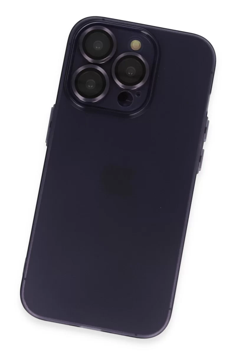 Newface iPhone 14 Pro Max Kılıf Luko Lens Silikon - Derin Mor