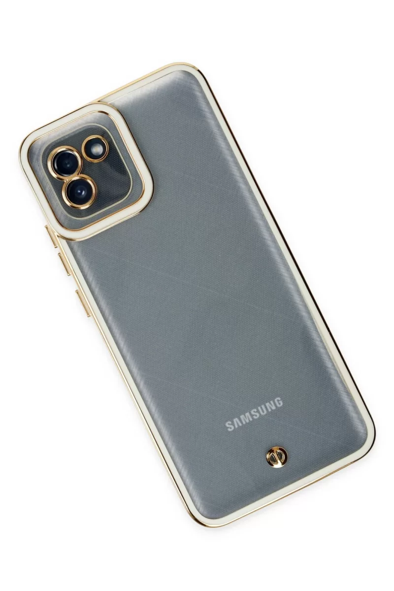 Newface Samsung Galaxy A03 Kılıf Liva Lens Silikon - Beyaz