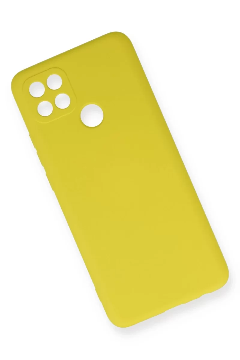 Newface Oppo A15 Kılıf Nano içi Kadife Silikon - Sarı