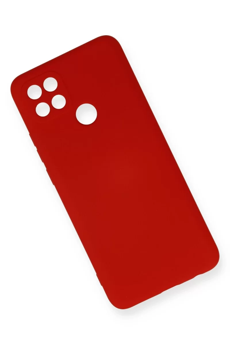 Newface Oppo A15 Kılıf Nano içi Kadife Silikon - Kırmızı