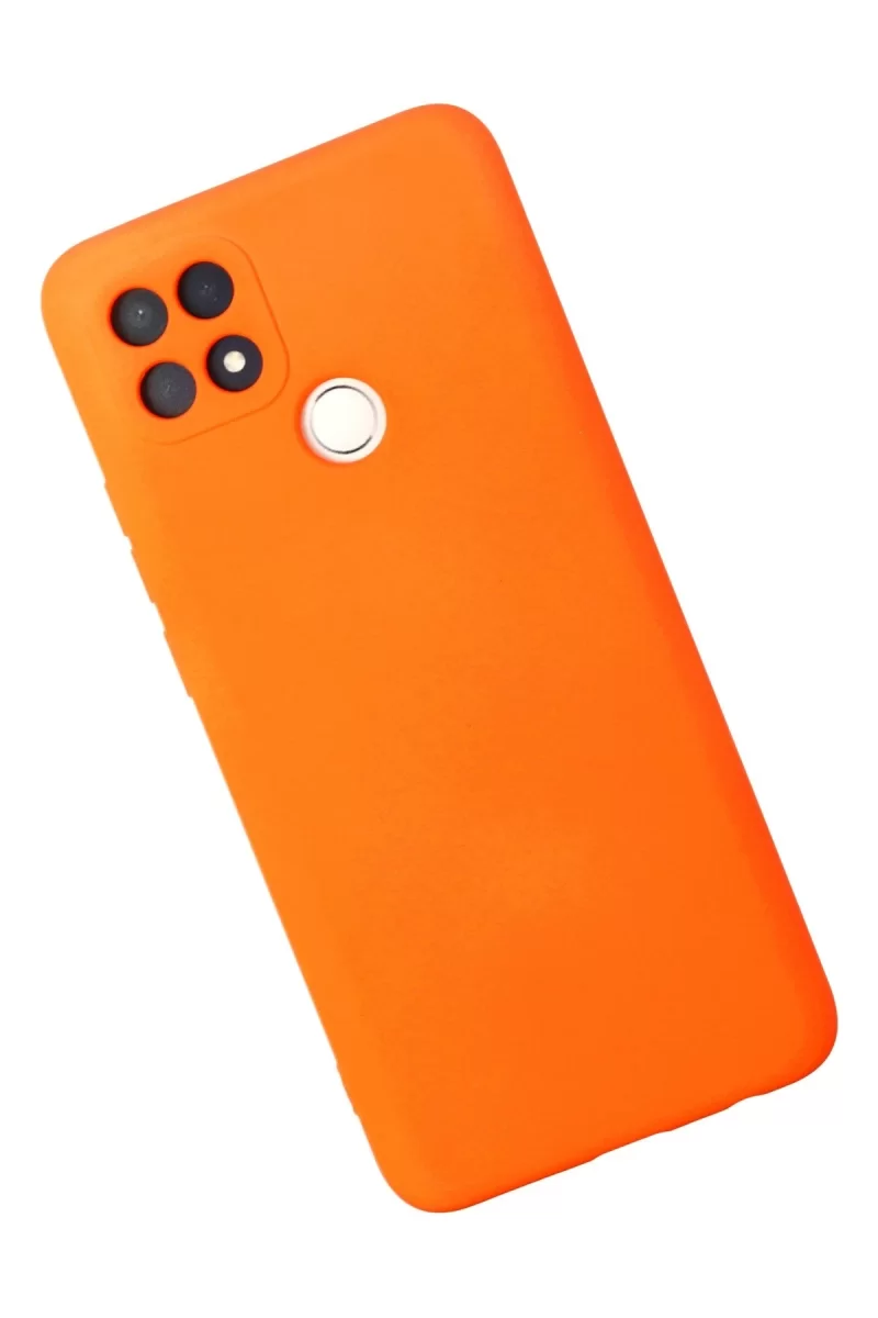 Newface Oppo A15 Kılıf Nano içi Kadife Silikon - Turuncu