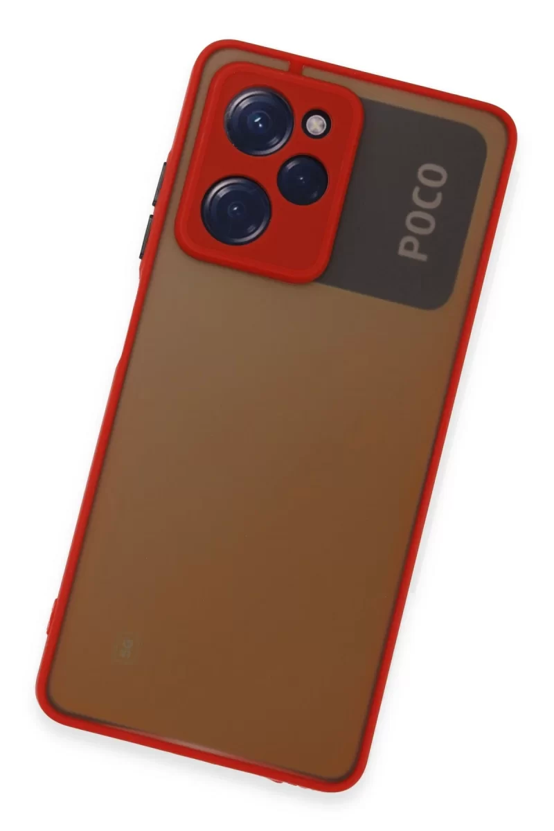 Newface Xiaomi Poco X5 Pro 5G Kılıf Montreal Silikon Kapak - Kırmızı