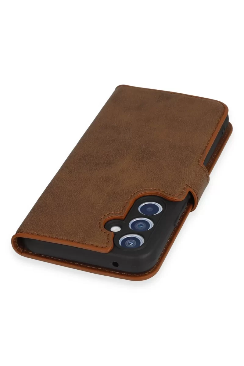 Newface Samsung Galaxy A34 5G Kılıf Trend S Plus Kapaklı Kılıf - Taba