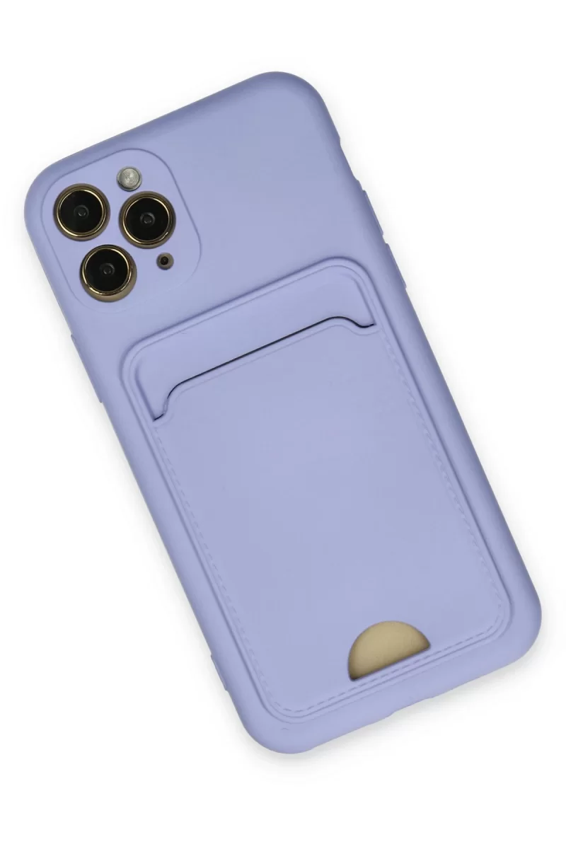 Newface iPhone 11 Pro Kılıf Kelvin Kartvizitli Silikon - Lila