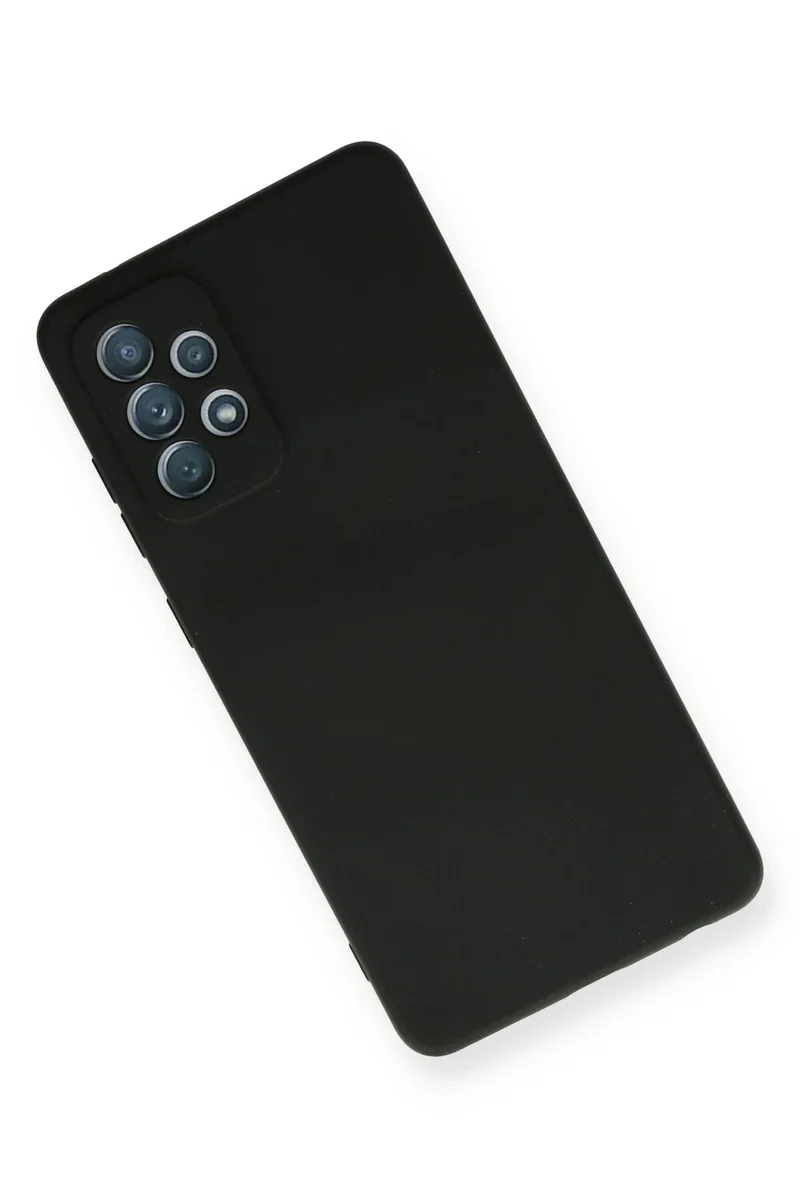 Newface Samsung Galaxy A72 Kılıf Nano içi Kadife Silikon - Siyah
