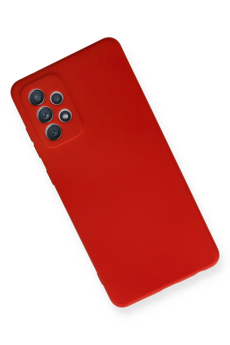 Newface Samsung Galaxy A72 Kılıf Nano içi Kadife Silikon - Kırmızı