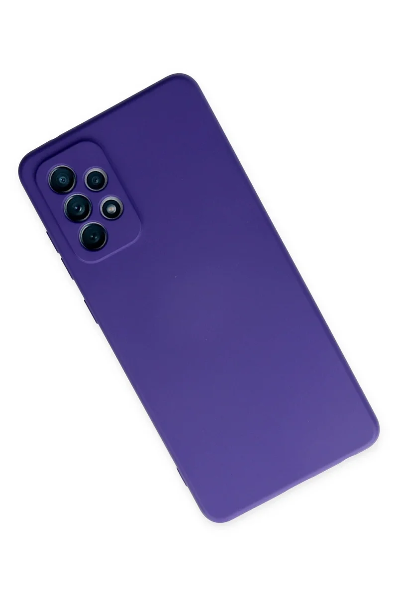 Newface Samsung Galaxy A72 Kılıf Nano içi Kadife Silikon - Mor