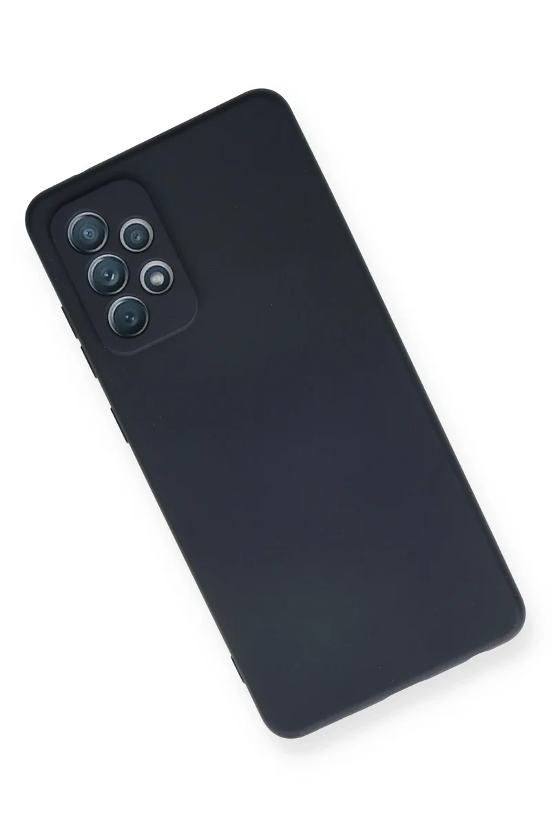 Newface Samsung Galaxy A72 Kılıf Nano içi Kadife Silikon - Lacivert