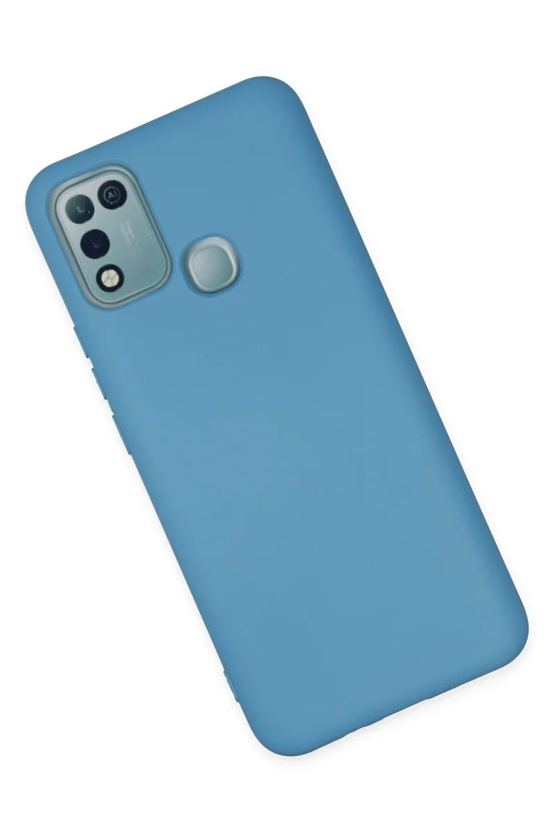 Newface İnfinix Hot 10 Play Kılıf Nano içi Kadife Silikon - Mavi