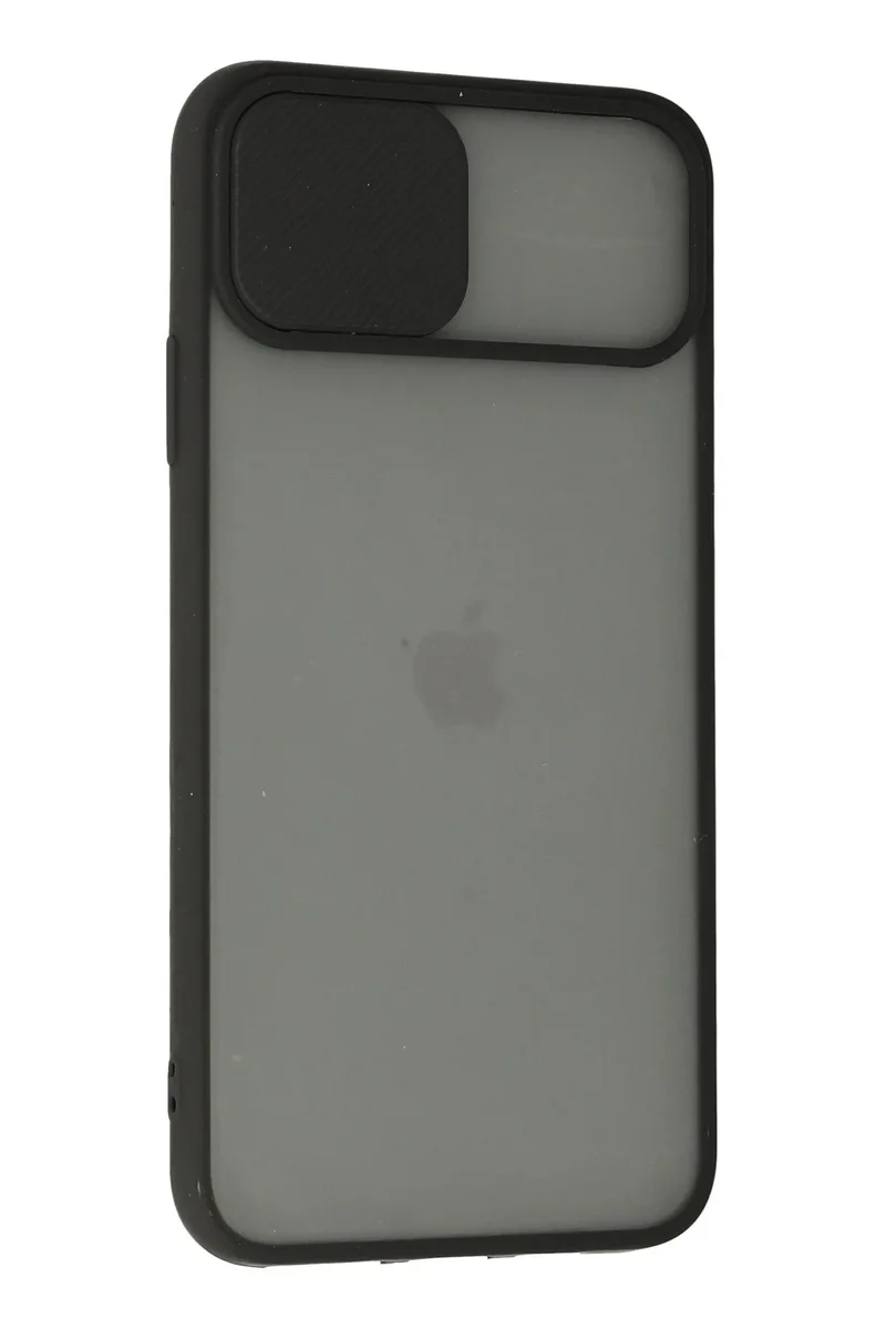 Newface iPhone 11 Pro Kılıf Palm Buzlu Kamera Sürgülü Silikon - Siyah