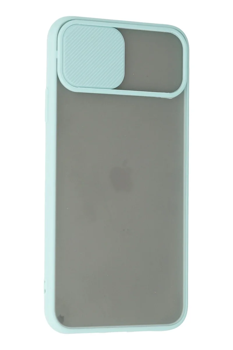 Newface iPhone 11 Pro Kılıf Palm Buzlu Kamera Sürgülü Silikon - Turkuaz