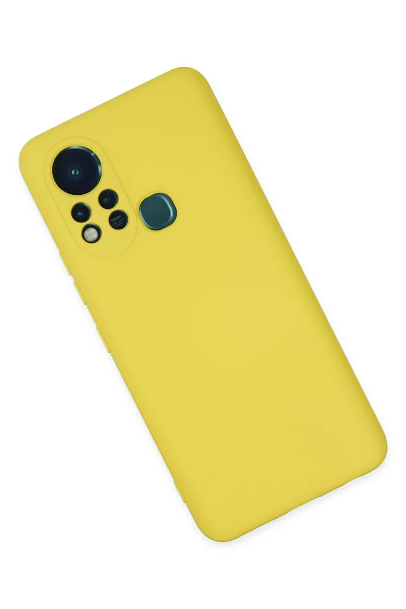 Newface İnfinix Hot 11s Kılıf Nano içi Kadife Silikon - Sarı