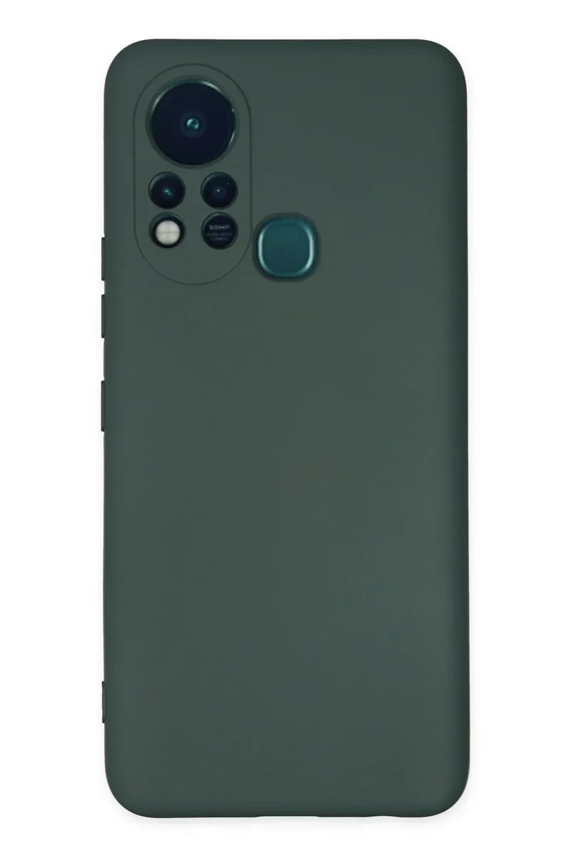 Newface İnfinix Hot 11s Kılıf Nano içi Kadife Silikon - Koyu Yeşil