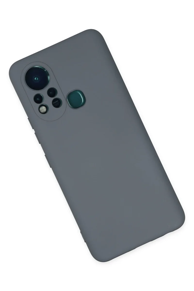 Newface İnfinix Hot 11s Kılıf Nano içi Kadife Silikon - Gri