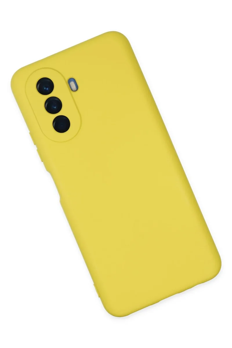 Newface Huawei Nova Y70 Kılıf Nano içi Kadife Silikon - Sarı