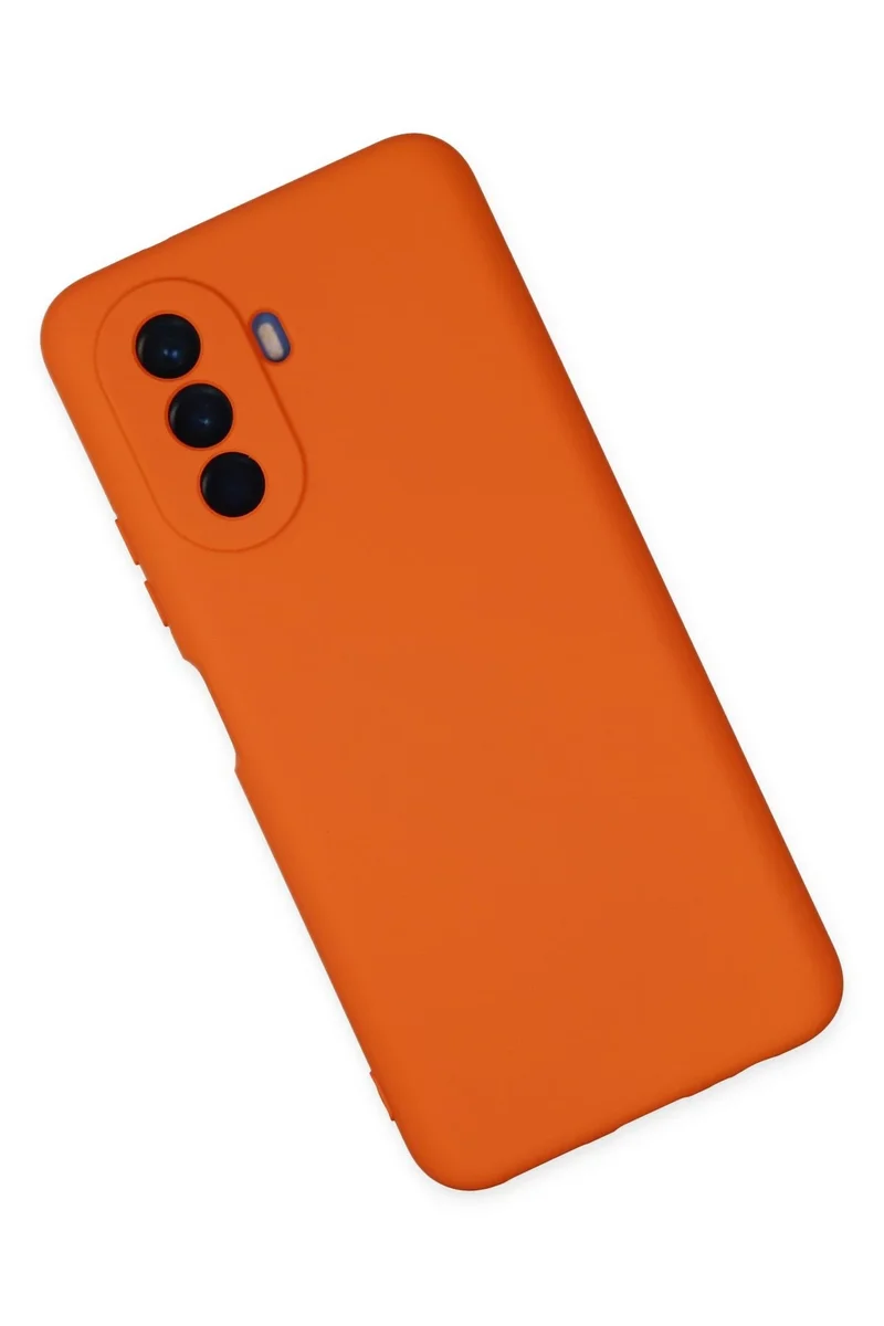 Newface Huawei Nova Y70 Kılıf Nano içi Kadife Silikon - Turuncu