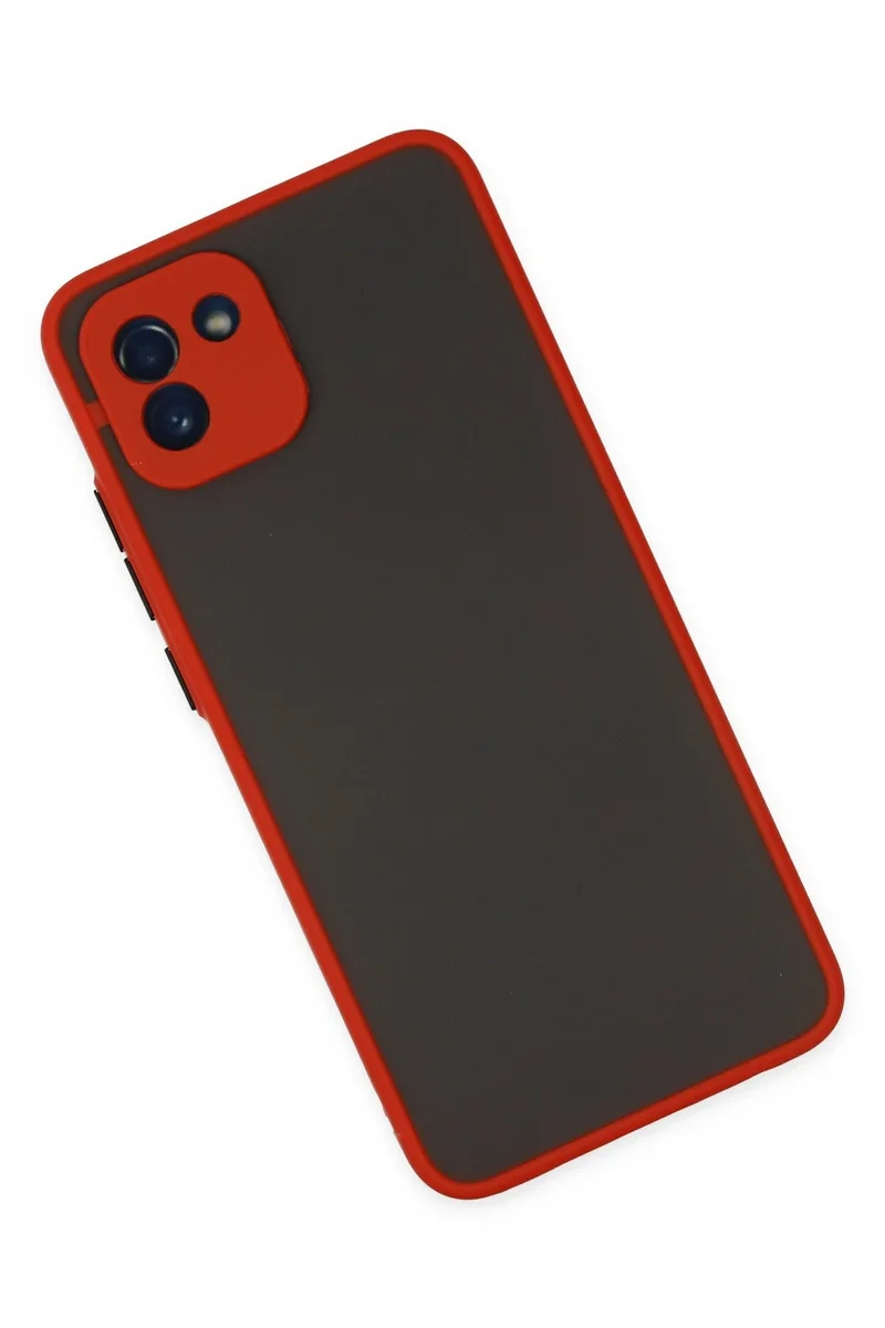 Newface Samsung Galaxy A03 Kılıf Montreal Silikon Kapak - Kırmızı