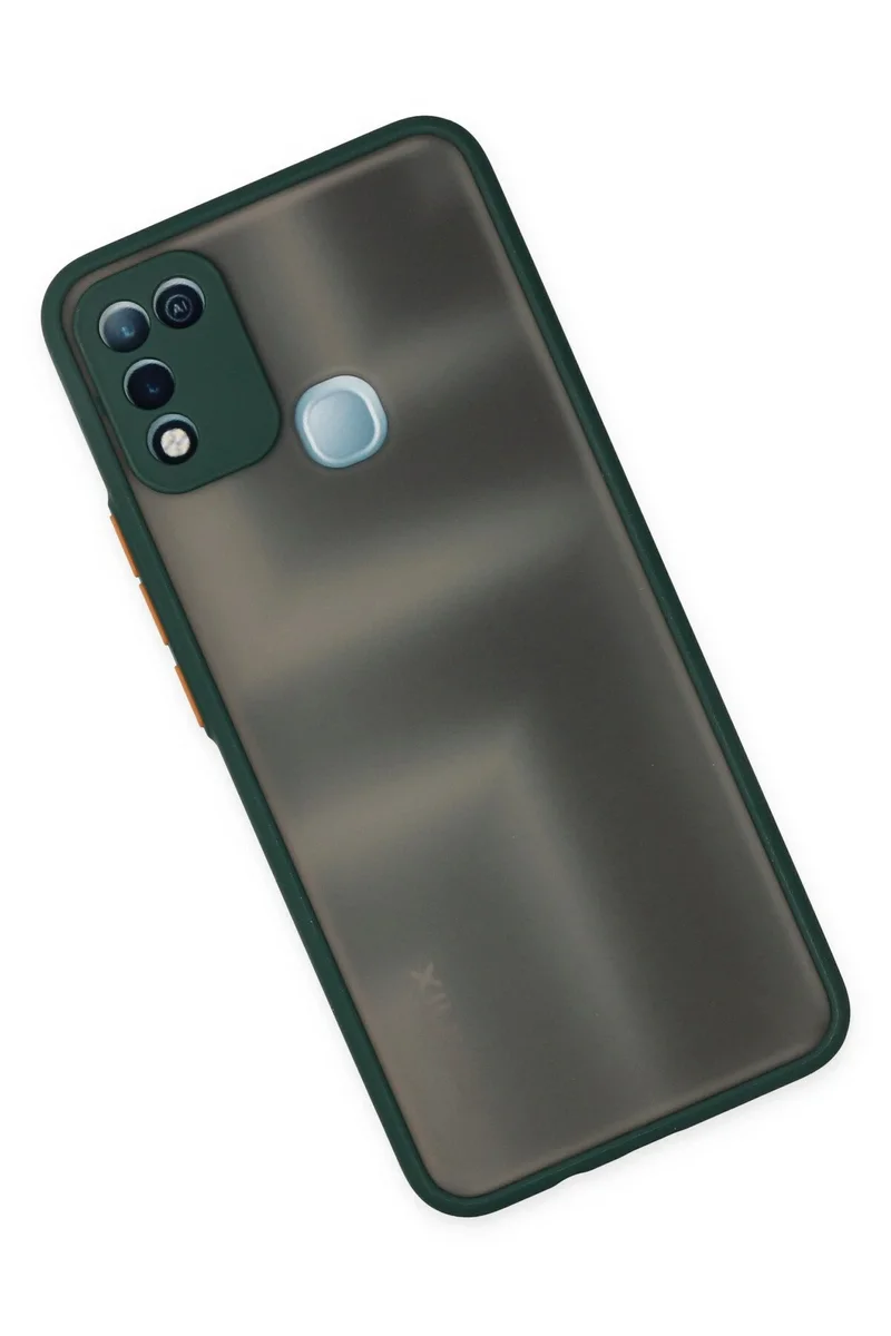 Newface İnfinix Hot 10 Play Kılıf Montreal Silikon Kapak - Yeşil