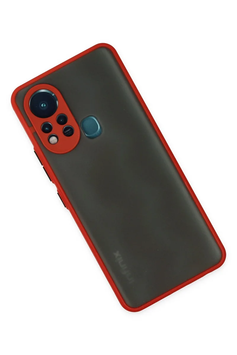 Newface İnfinix Hot 11s Kılıf Montreal Silikon Kapak - Kırmızı